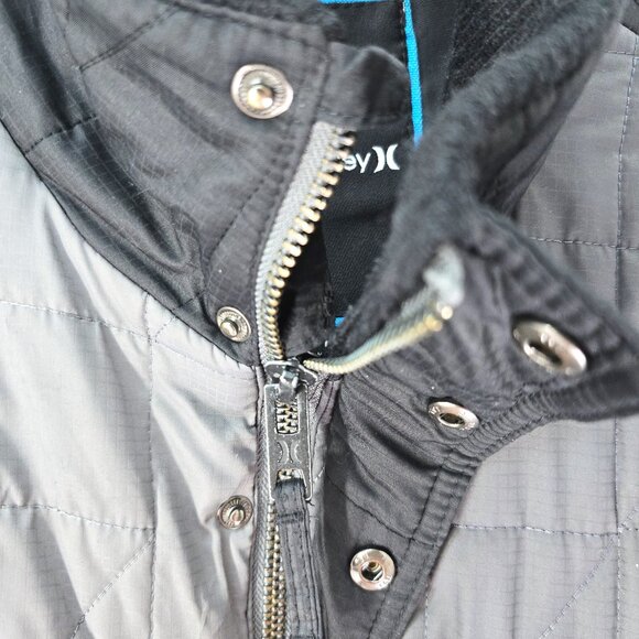 Hurley Covert Shredder Quilted Jacket Black Grey - Picture 3 of 7